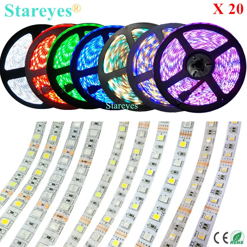 20 Pieces SMD 5050 60 LED/m White Warm white RGB RGBW RGBWW 4 in 1 RGBW RGBWW LED Strip tape lighting IP20 IP65 Waterproof
20 Pieces SMD 5050 60 LED/m White Warm white RGB RGBW RGBWW 4 in 1 RGBW RGBWW LED Strip tape lighting IP20 IP65 Waterproof