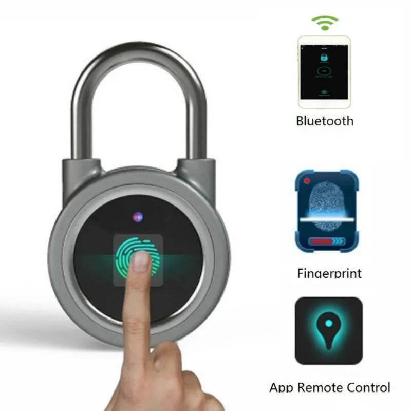 Smart Lock Remote Control Padlock Lucchetto Cerradura Inteligente Bluetooth APP Fingerprint Unlock Keyless Lock Candado
Smart Lock Remote Control Padlock Lucchetto Cerradura Inteligente Bluetooth APP Fingerprint Unlock Keyless Lock Candado