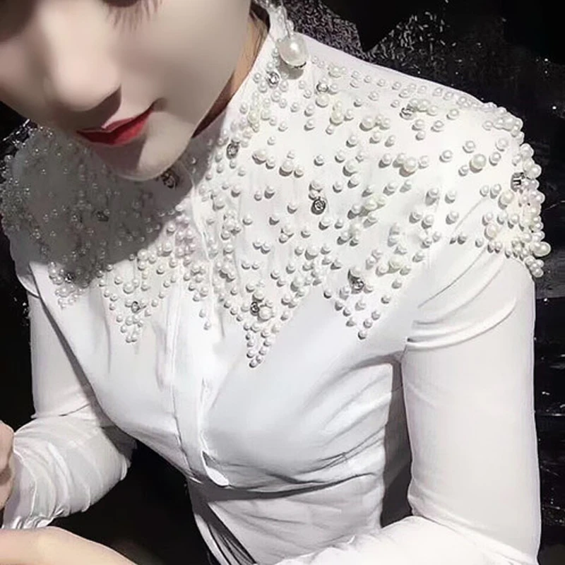 autumn winter new fashion long-sleeved shirt ladies wild diamond beading bottoming blouse plus size 3XL
autumn winter new fashion long-sleeved shirt ladies wild diamond beading bottoming blouse plus size 3XL