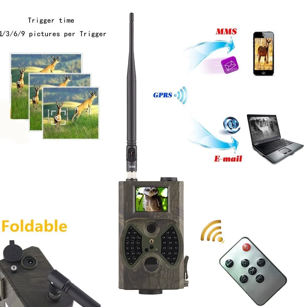 Фотоловушка HC300M беспроводная 2G GSM MMS SMTP 12 МП 1080P|Камеры для охоты| |
