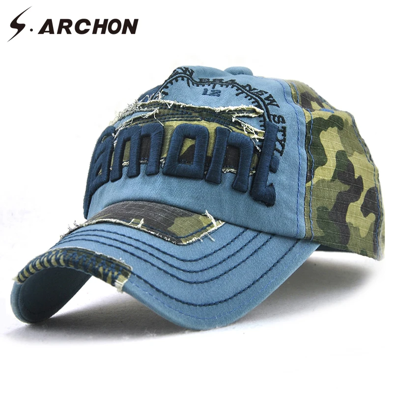 S.ARCHON Camouflage Baseball Men's Cap Cotton Adjustable Army Tactical Hat Casual Fashion Leisure Embroidery Patchwork Hat
S.ARCHON Camouflage Baseball Men's Cap Cotton Adjustable Army Tactical Hat Casual Fashion Leisure Embroidery Patchwork Hat