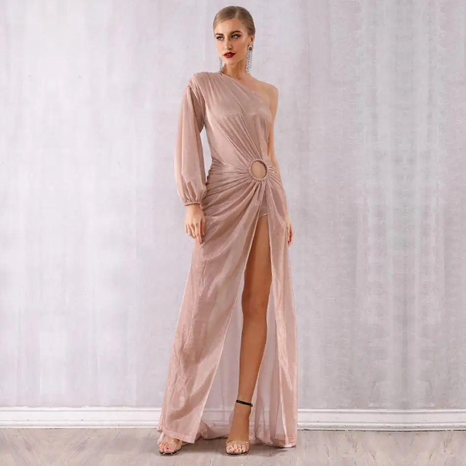 Newest Celebrity Party Long Dress Women Long Sleeve One-Shoulder Sexy Hollow Out Split NightClub Maxi Dress Women Vestidos
Newest Celebrity Party Long Dress Women Long Sleeve One-Shoulder Sexy Hollow Out Split NightClub Maxi Dress Women Vestidos