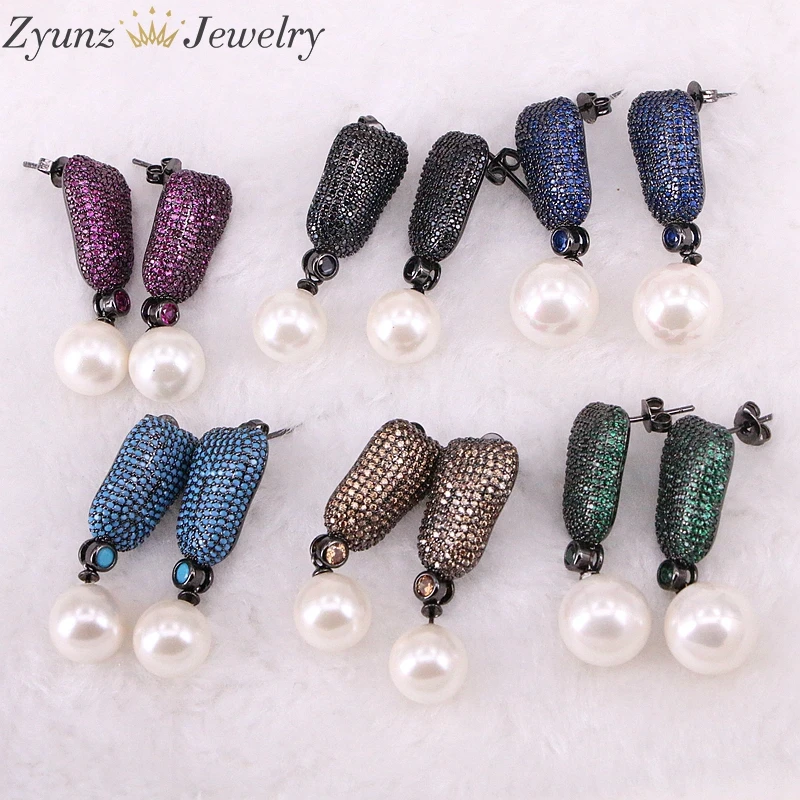 4 Pairs ZYZ332-5028 New Arrival Shell Pearl Cubic Zirconia CZ Crystal Dangle Drop Earrings for Women Small Size
4 Pairs ZYZ332-5028 New Arrival Shell Pearl Cubic Zirconia CZ Crystal Dangle Drop Earrings for Women Small Size