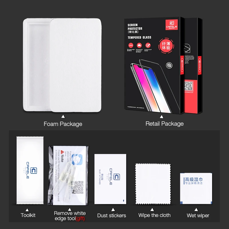CAFELE Screen Protector for Xiaomi Redmi K20 Pro Note 9 7 8 pro mi 9 8 6 5s mix 3 2 2s A1 5X Tempered Glass 3D Protective Film
CAFELE Screen Protector for Xiaomi Redmi K20 Pro Note 9 7 8 pro mi 9 8 6 5s mix 3 2 2s A1 5X Tempered Glass 3D Protective Film
