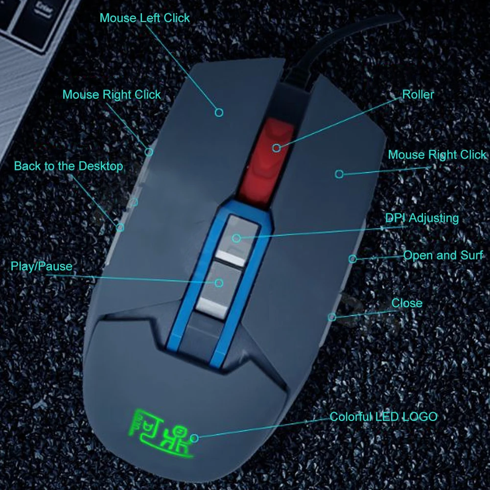 Hot Sale Multifunctional 9 Keys 1600DPI U Disk Optical USB Wired Mouse with Speaker Mic
Hot Sale Multifunctional 9 Keys 1600DPI U Disk Optical USB Wired Mouse with Speaker Mic
