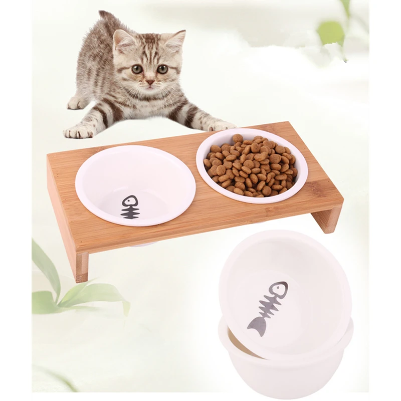 New Pet Dog Bowl Cat Bowl Bamboo Wooden Frame Ceramic Two Bowls with Pet Food Table Puppy Pet Cats Dogs Water Supplies
New Pet Dog Bowl Cat Bowl Bamboo Wooden Frame Ceramic Two Bowls with Pet Food Table Puppy Pet Cats Dogs Water Supplies