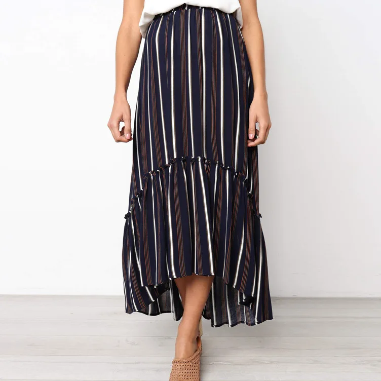 High Quality 2022 Women Summer Boho People Fashion Pleated Bohemian Seaside Stripe Beach Long Maxi Swallowtail Skirt
High Quality 2022 Women Summer Boho People Fashion Pleated Bohemian Seaside Stripe Beach Long Maxi Swallowtail Skirt