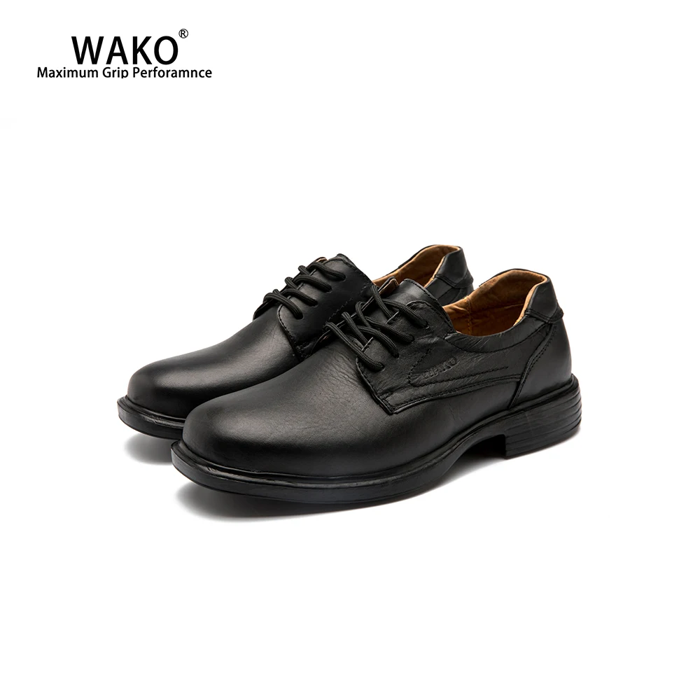 WAKO/кожаная обувь повара для мужчин без шнуровки безопасная ресторана работы на