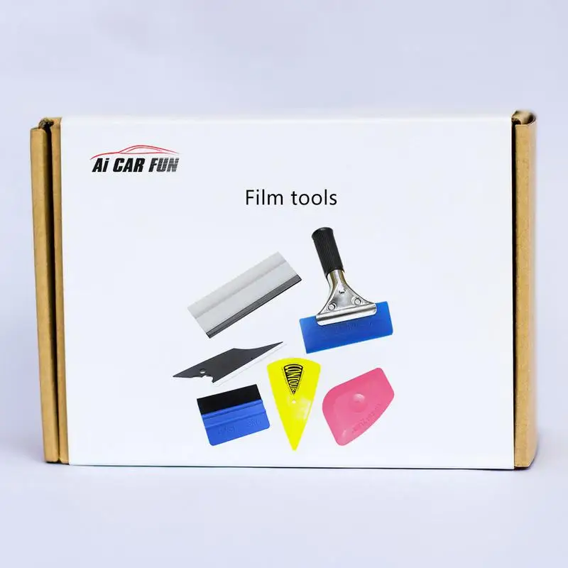 6pcs Professional Car Film Application Tools Kit Plastic Rubber Stainless Steel Car Interior Accessories
6pcs Professional Car Film Application Tools Kit Plastic Rubber Stainless Steel Car Interior Accessories