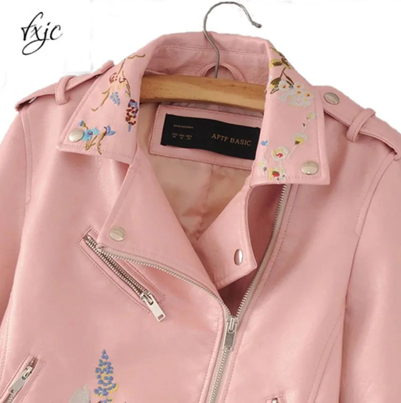 2018 Spring Summer Faux Leather Embroidery Jacket Full Slim Short Style Turn Down Collar Rocking Coat Clothes Tops PU fall jacke
2018 Spring Summer Faux Leather Embroidery Jacket Full Slim Short Style Turn Down Collar Rocking Coat Clothes Tops PU fall jacke