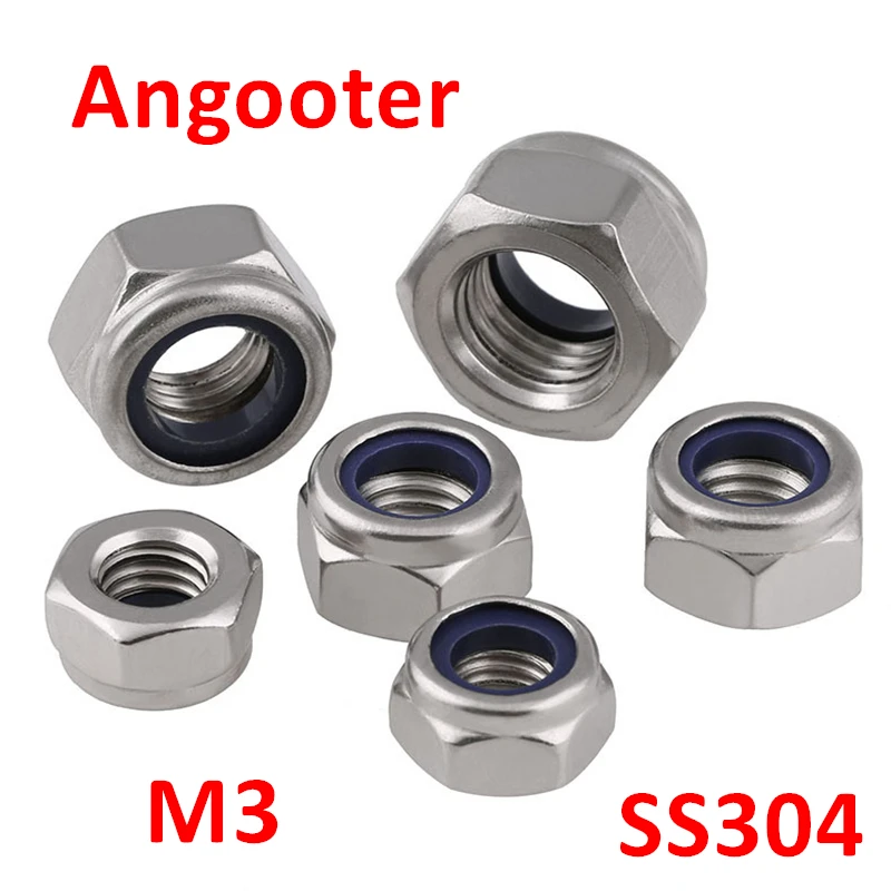 100pcs DIN985 M3 Stainless steel SS304 Nylon Insert Hex Lock Nuts A2 Hexagon Nylon Self Locking Nut Insertnuts
100pcs DIN985 M3 Stainless steel SS304 Nylon Insert Hex Lock Nuts A2 Hexagon Nylon Self Locking Nut Insertnuts