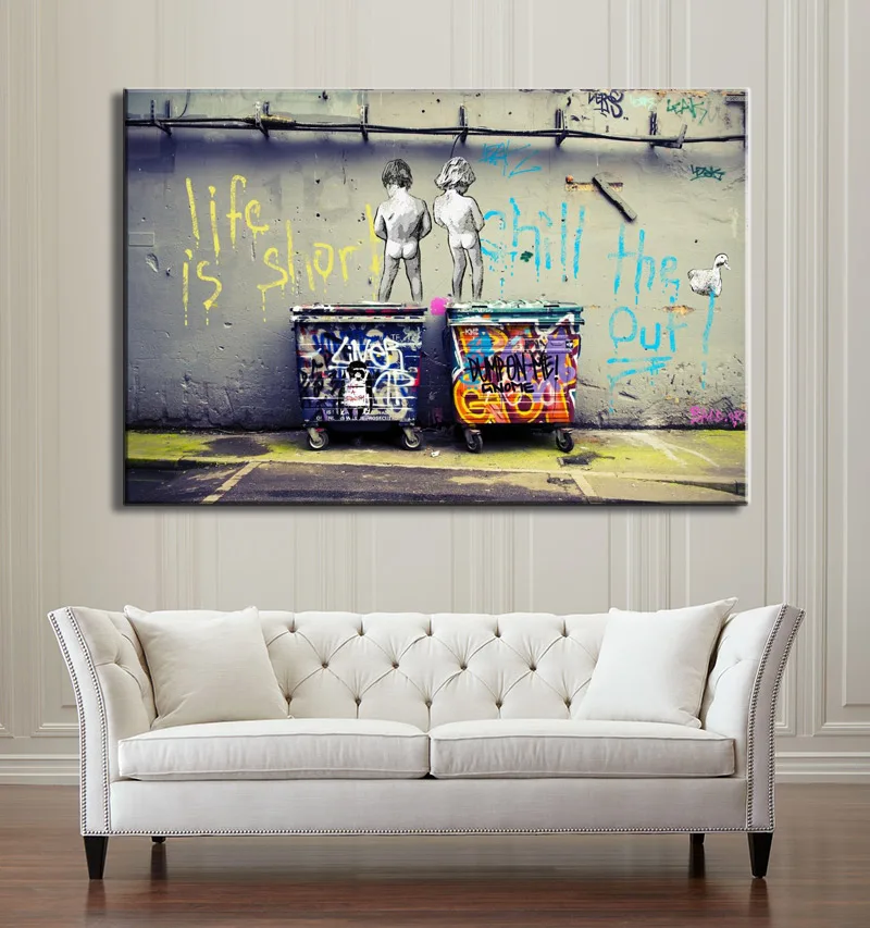 Banksy Graffiti Canvas Art Prints paintings wall art poster Pop decoration pictures wall art decorative Framed freeship
Banksy Graffiti Canvas Art Prints paintings wall art poster Pop decoration pictures wall art decorative Framed freeship