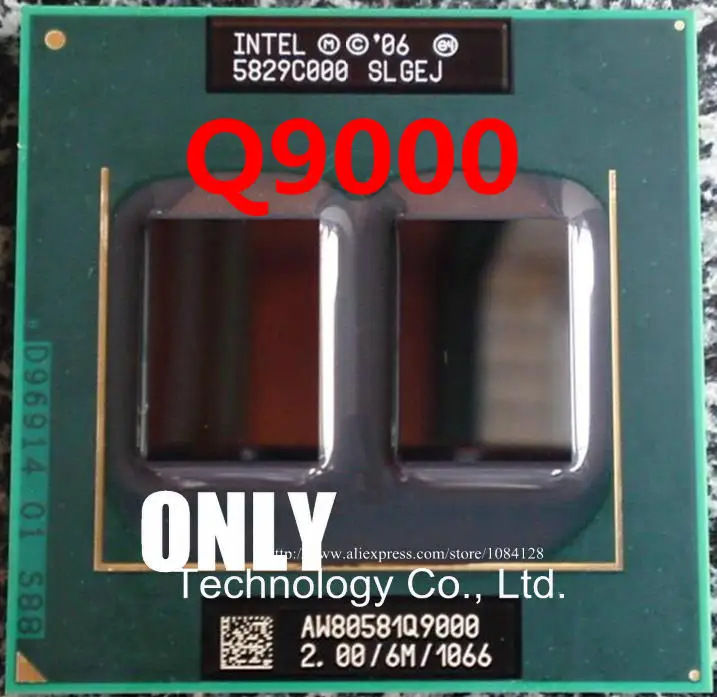 Бесплатная доставка оригинальный процессор Intel CPU Процессор для ноутбука Q9000 2 0