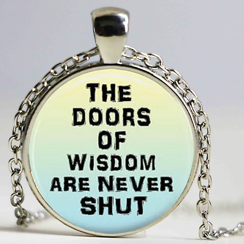 Benjamin дружеское ожерелье с дверями мудрости цитата Бен-Франклина стеклянные