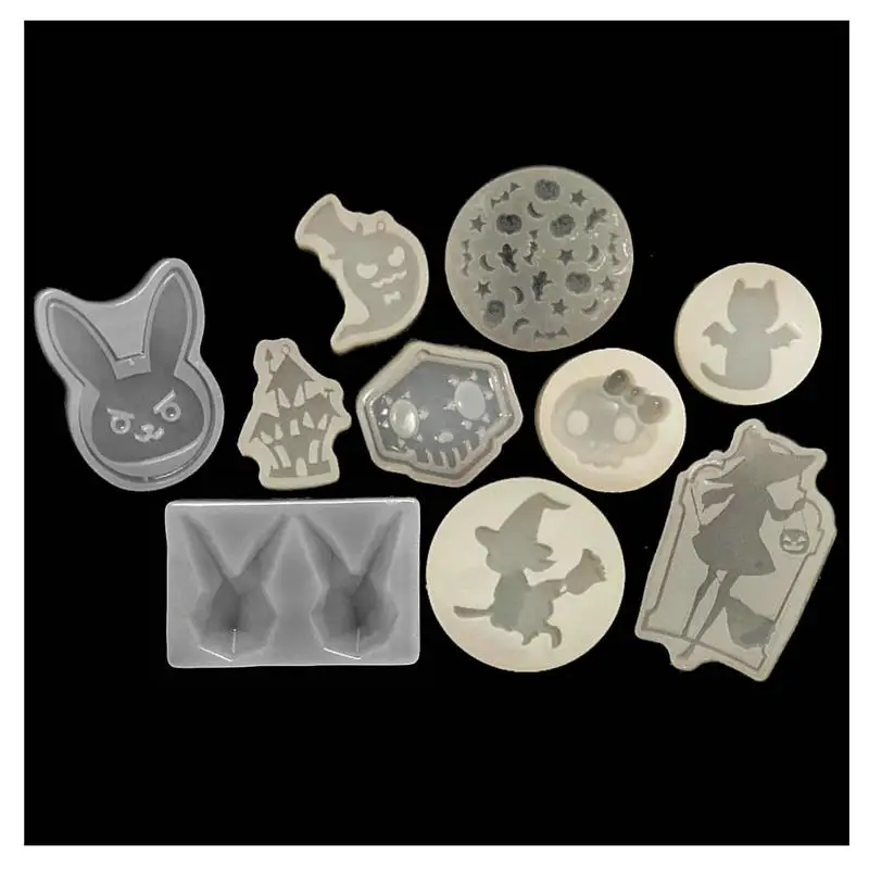 DIY Resin Cabochon Halloween Ghost Skull Rabbit Silicone Mold Jewelry Pendant Accessories Bat Charms Phone Case Resin Decoden
DIY Resin Cabochon Halloween Ghost Skull Rabbit Silicone Mold Jewelry Pendant Accessories Bat Charms Phone Case Resin Decoden