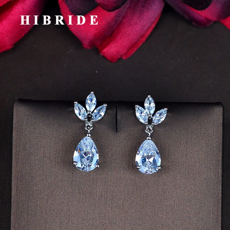 HIBRIDE New Arrival Water Drop Dangle Earrings Brincos Bride Jewelry AAA Cubic Zirocn Pendant Crystal Earring Wholesale E-866
HIBRIDE New Arrival Water Drop Dangle Earrings Brincos Bride Jewelry AAA Cubic Zirocn Pendant Crystal Earring Wholesale E-866