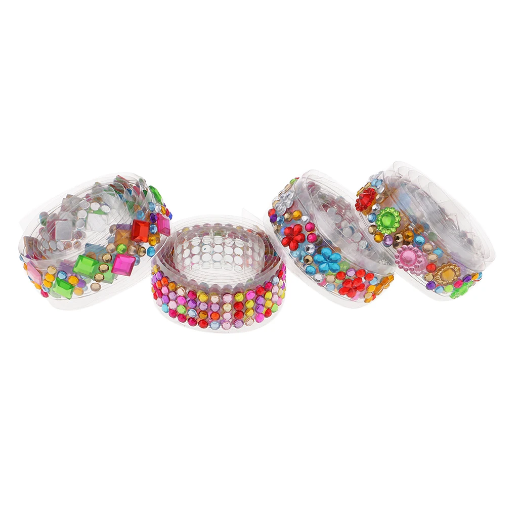 4 Rolls Bling Self-Adhesive Acrylic Rhinestone Diamond Gem Sticker Tape Embellishments for Scrapbooking Craft Decoration
4 Rolls Bling Self-Adhesive Acrylic Rhinestone Diamond Gem Sticker Tape Embellishments for Scrapbooking Craft Decoration
