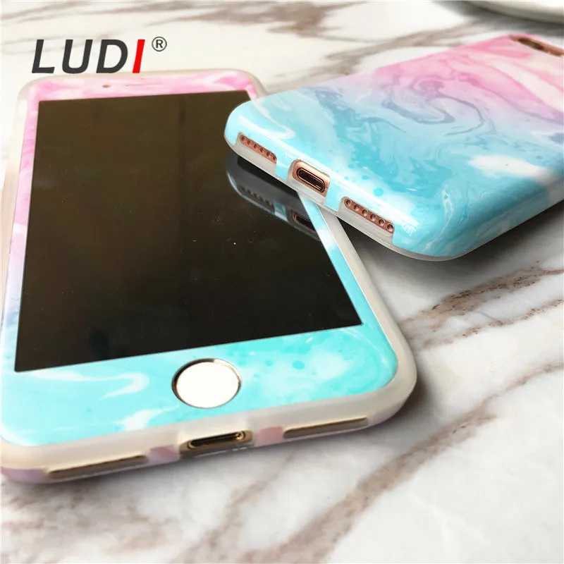 LUDI Marble Cases + Screen Protector Tempered Glass Case For iPhone 8 7 7Plus Soft TPU Cover for iPhone 6 6Plus 8Plus
LUDI Marble Cases + Screen Protector Tempered Glass Case For iPhone 8 7 7Plus Soft TPU Cover for iPhone 6 6Plus 8Plus