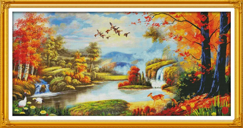 Good luck Autumn Printed Canvas DMC Counted Chinese Cross Stitch Kits printed Cross-stitch set Embroidery Needlework
Good luck Autumn Printed Canvas DMC Counted Chinese Cross Stitch Kits printed Cross-stitch set Embroidery Needlework