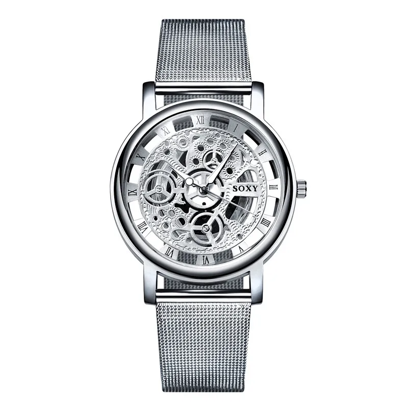 Watch 2019 Skeleton Wrist Watch Men Simple Style Mesh Belt Men Women Unisex Quartz Watches Hollow Watches relogio masculino
Watch 2019 Skeleton Wrist Watch Men Simple Style Mesh Belt Men Women Unisex Quartz Watches Hollow Watches relogio masculino