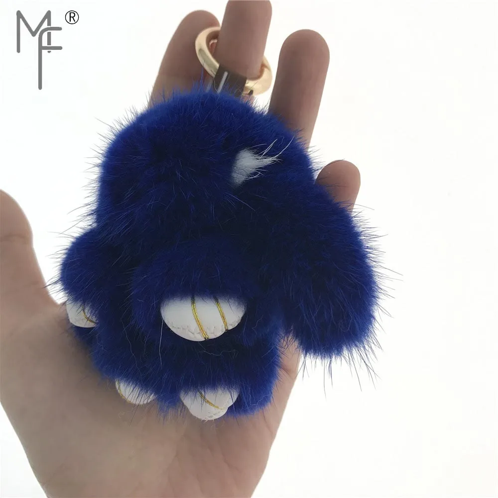 Magicfur - 8 см из натурального меха норки милый кролик Королевский синий кукольный