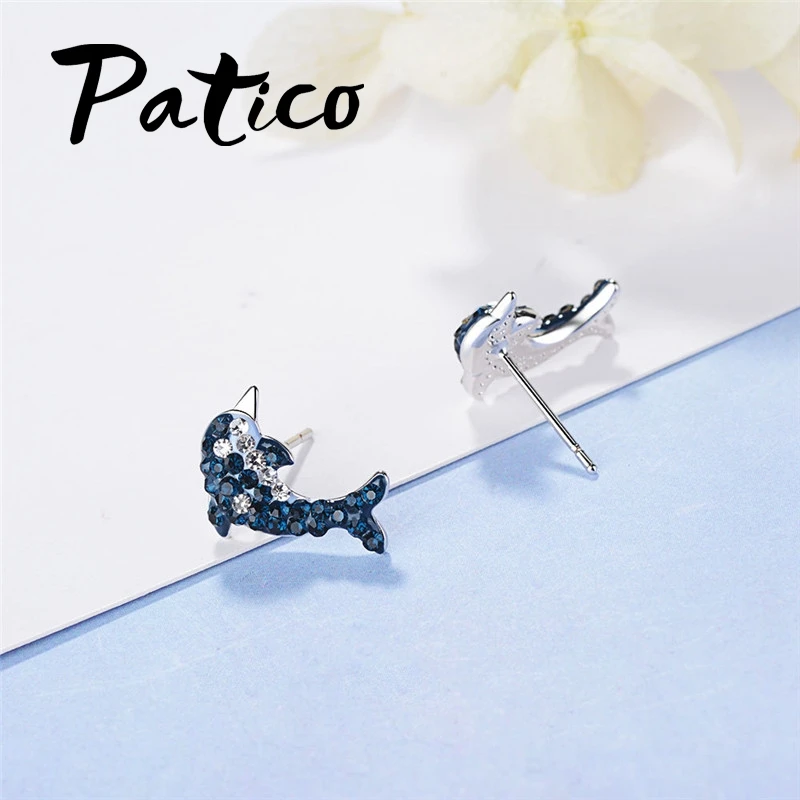 Dark Blue Cubic Zirconia Dolphin Stud Earrings For Women Fashion 925 Sterling Silver Wedding Engagement Party Jewelry
Dark Blue Cubic Zirconia Dolphin Stud Earrings For Women Fashion 925 Sterling Silver Wedding Engagement Party Jewelry