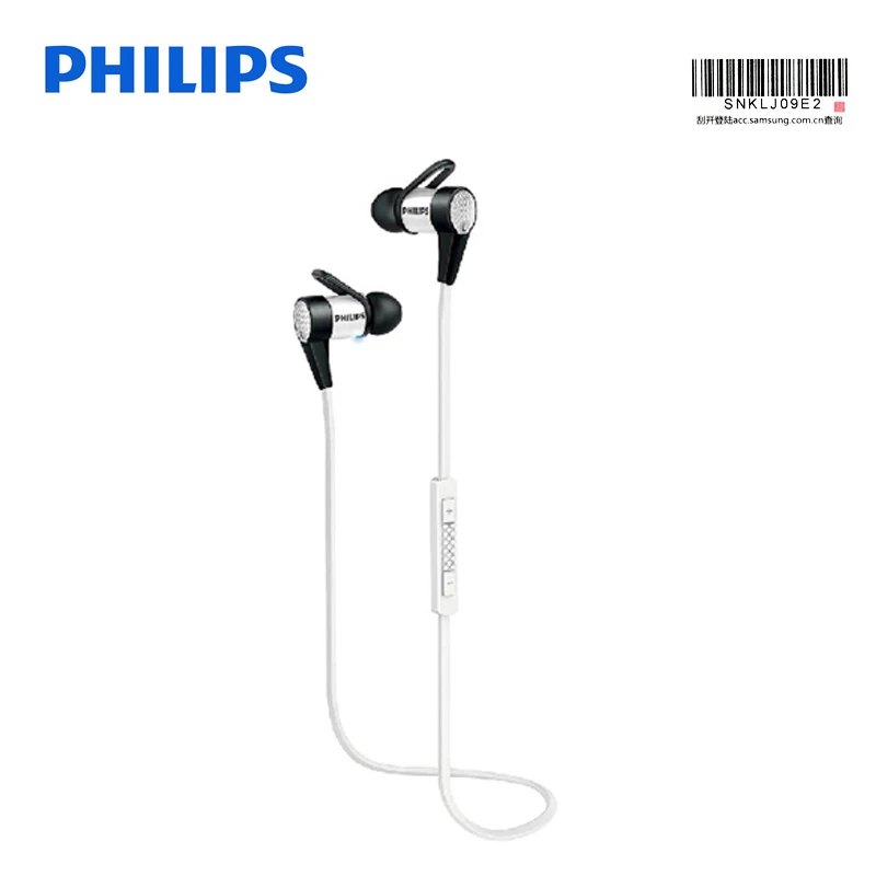 Фото Philips SHB5800 Беспроводной Наушники с Micro USB NFC Функция Ушные крючки для Iphone X 8 плюс