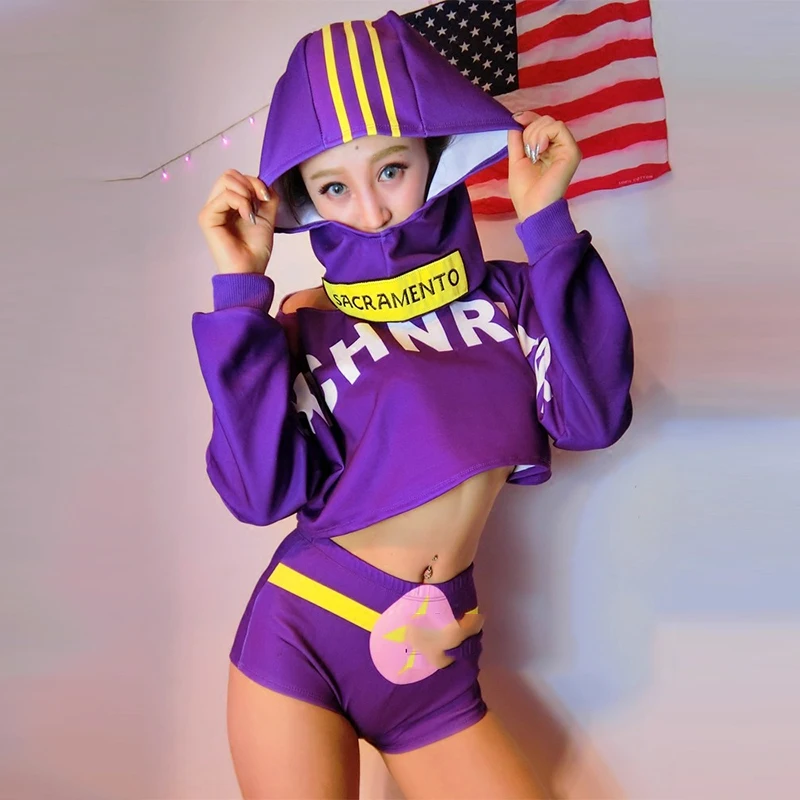 Purple Jazz Dance Costume Female Singer Ds Costumes Nightclub Sexy Bar Dj Dancer Performance Hip Hop Street Dance Set DWY1302
Purple Jazz Dance Costume Female Singer Ds Costumes Nightclub Sexy Bar Dj Dancer Performance Hip Hop Street Dance Set DWY1302