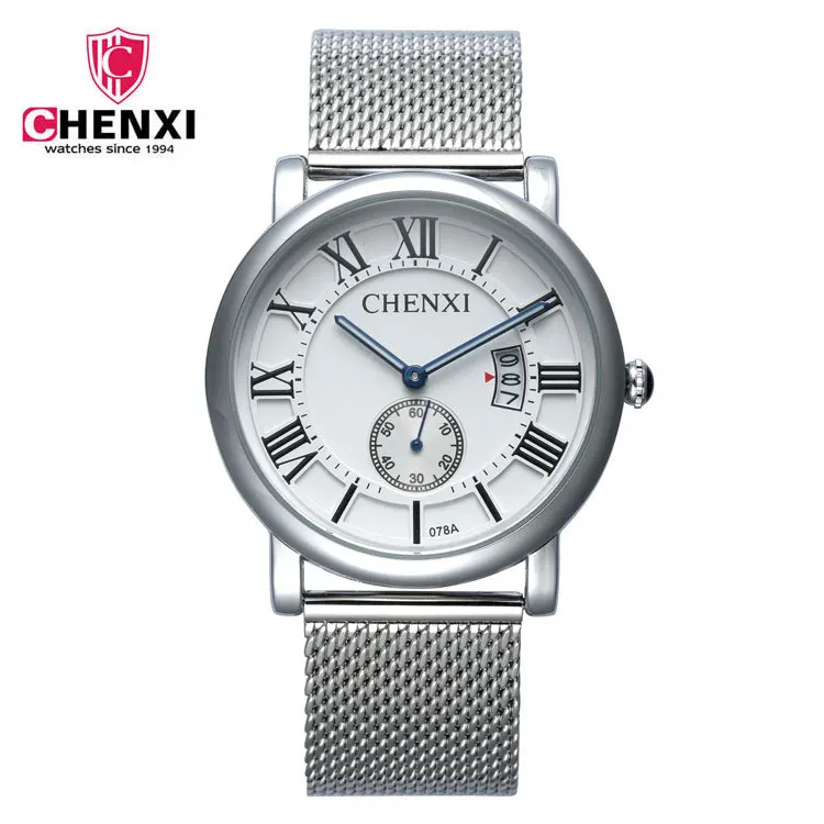 Fashion Chenxi Brand Business Watches Quartz Watch Relogio Masculino Date Mesh Stainless Steel 30m Waterproof Mens Wristwatches
Fashion Chenxi Brand Business Watches Quartz Watch Relogio Masculino Date Mesh Stainless Steel 30m Waterproof Mens Wristwatches