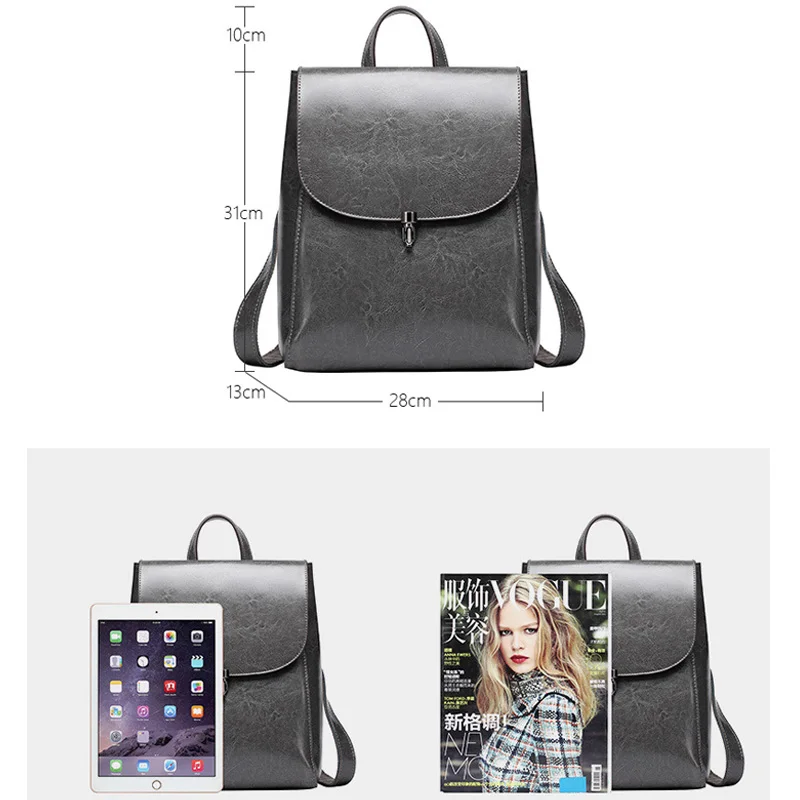 Рюкзак молодежный DIENQI из натуральной кожи высокого качества в ретро стиле для девушек-подростков школьная сумка sac a dos femme on.