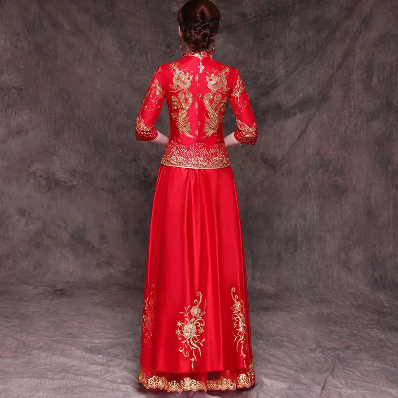 New Arrival Cheongsam Embroidery Qipao Women Dress Evening Dress Modern Chinese Wedding Dress Bride Traditions Robe Orientale
New Arrival Cheongsam Embroidery Qipao Women Dress Evening Dress Modern Chinese Wedding Dress Bride Traditions Robe Orientale