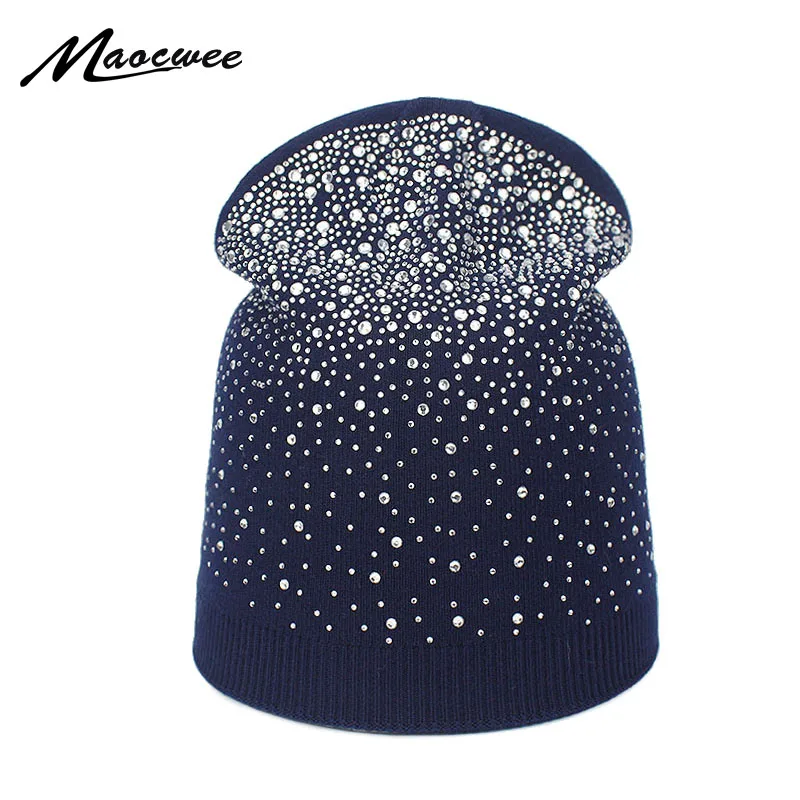Women's Rhinestones Beanies Spring Autumn Beanie Hat for Women Knit Cap Winter Hat Knitted Wool Beanie Female Fashion Skullies
Women's Rhinestones Beanies Spring Autumn Beanie Hat for Women Knit Cap Winter Hat Knitted Wool Beanie Female Fashion Skullies