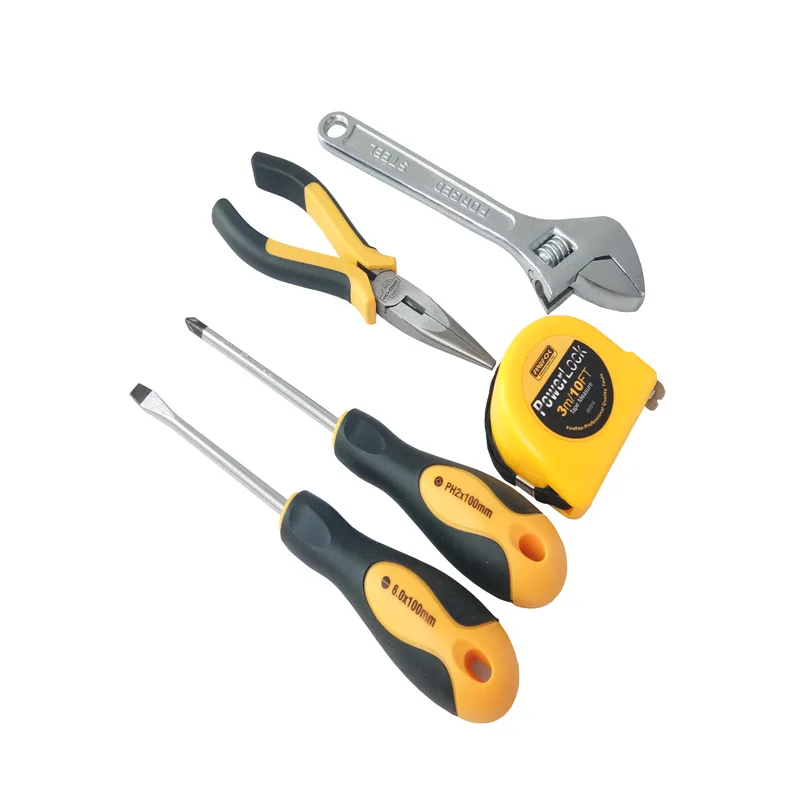 FREFOX 5 PIECE Hand Tool Set Measure Plier SCREDRIVER for Industry Construction Combination workshop tool kits
FREFOX 5 PIECE Hand Tool Set Measure Plier SCREDRIVER for Industry Construction Combination workshop tool kits