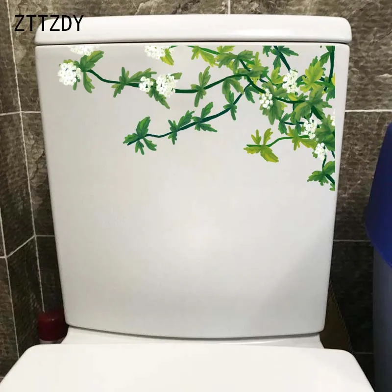 ZTTZDY 28*14.5CM Summer White Flower Green Leaves Toilet Seat Stickers Creative Wall Decal T2-0332
ZTTZDY 28*14.5CM Summer White Flower Green Leaves Toilet Seat Stickers Creative Wall Decal T2-0332