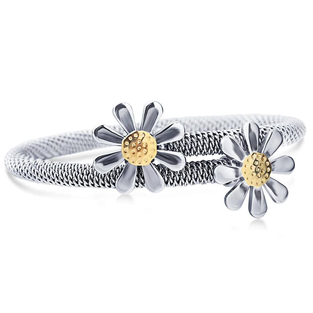 New Fashion Jewelry Bracelets For Women Stainless Steel Elastic Flower Bracelets Bangles
New Fashion Jewelry Bracelets For Women Stainless Steel Elastic Flower Bracelets Bangles