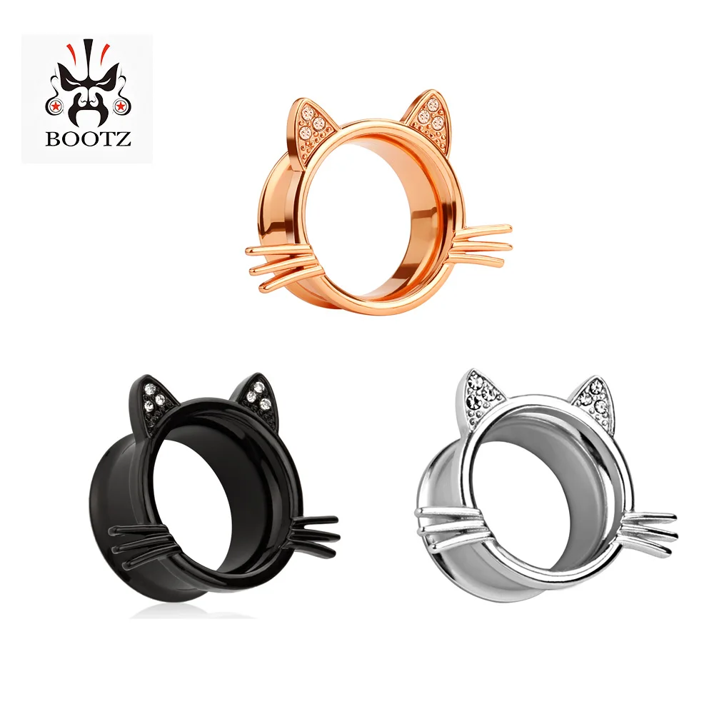 KUBOOZ Ear Piercing Tunnel Plugs Cut Cat Crystal Stainless Steel Earring Expander Fashion Body Jewelry Gift For Women Men 2PCS
KUBOOZ Ear Piercing Tunnel Plugs Cut Cat Crystal Stainless Steel Earring Expander Fashion Body Jewelry Gift For Women Men 2PCS