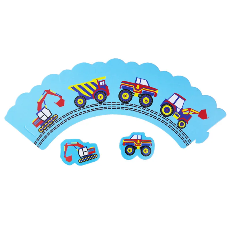 24pcs Cartoon Construction vehicle Cupcake Cake Wrappers Toppers Baby Shower Kids Children Birthday Party Decorative Supplies
24pcs Cartoon Construction vehicle Cupcake Cake Wrappers Toppers Baby Shower Kids Children Birthday Party Decorative Supplies