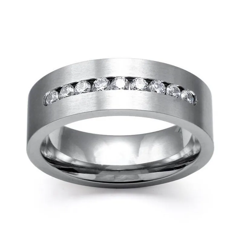 Hot Sale Stainless Steel Wedding Ring For Lovers SILVER Color Crystal CZ Couple Rings Men Women Engagement Wedding Rings
Hot Sale Stainless Steel Wedding Ring For Lovers SILVER Color Crystal CZ Couple Rings Men Women Engagement Wedding Rings