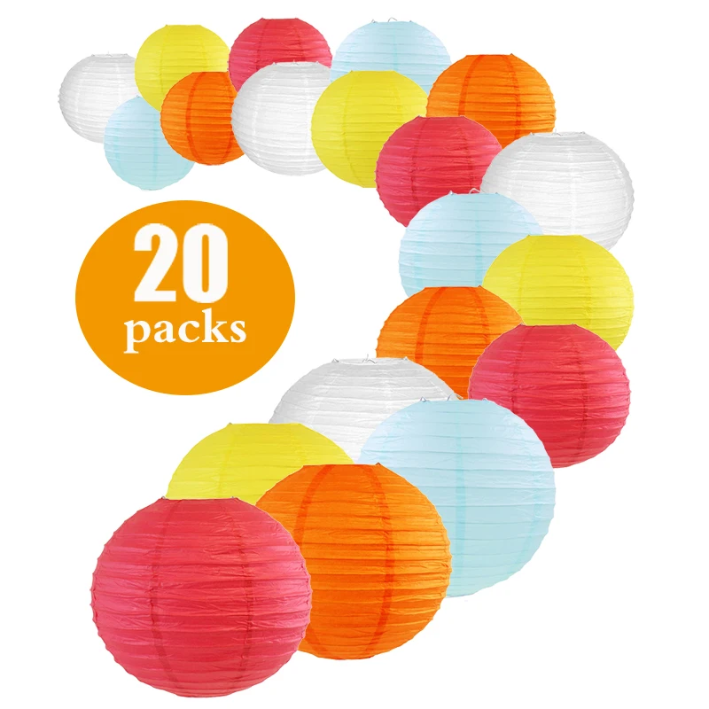 20 Pcs/Set 6"-12" Chinese Paper Lantern Assorted Size Color White Rose Orange Lemon lampion for Wedding Halloween Hanging Decor
20 Pcs/Set 6"-12" Chinese Paper Lantern Assorted Size Color White Rose Orange Lemon lampion for Wedding Halloween Hanging Decor