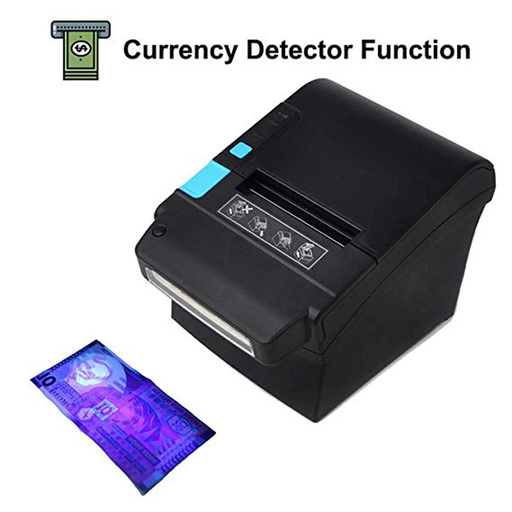 ISSYZONEPOS Термальный чековый принтер 80 мм детектор для определения валюты кассовый