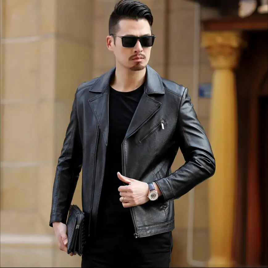 M-3xl 2021 Autumn New Haining Genuine Leather Jackets Men's Middle-aged Sheep Leather Jacket Korean Version Locomotive Jacket
M-3xl 2021 Autumn New Haining Genuine Leather Jackets Men's Middle-aged Sheep Leather Jacket Korean Version Locomotive Jacket