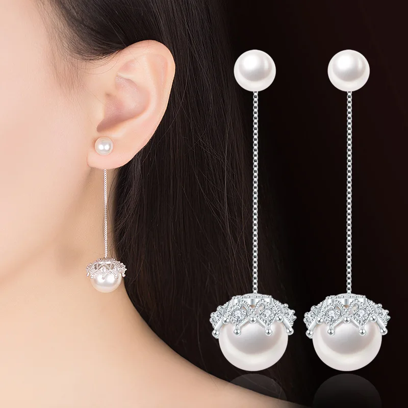 100% 925 sterling silver fashion hot sell pearl ladies long lace tassel stud earrings women jewelry birthday gift cheap
100% 925 sterling silver fashion hot sell pearl ladies long lace tassel stud earrings women jewelry birthday gift cheap