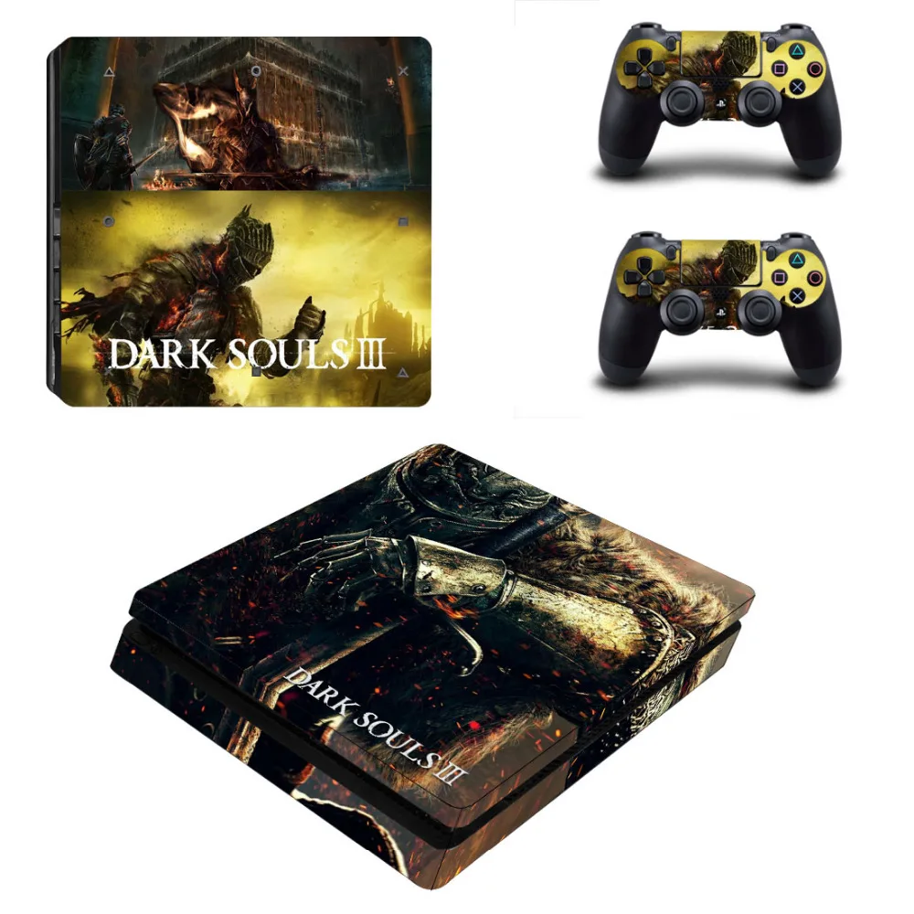 Game Dark Souls PS4 Slim Skin Sticker Decal for PlayStation 4 Console and 2 Controllers Skins Stickers Vinyl | Электроника