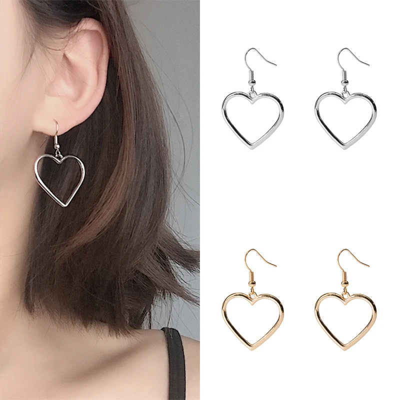 High Quality Jewelry Lovely Women Girls Gifts Hollow Out Alloy Heart Drop Earrings Sale Long Silvery Golden Graceful
High Quality Jewelry Lovely Women Girls Gifts Hollow Out Alloy Heart Drop Earrings Sale Long Silvery Golden Graceful