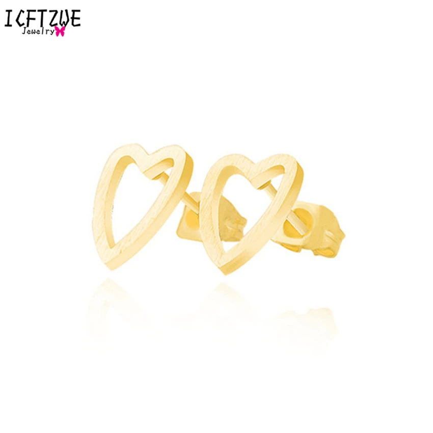ICFTZWEc Minimalist Jewelry Aros Heart Stud Earrings For Women Men Stainless Steel Gold Colour Boucle Doreille Bijoux
ICFTZWEc Minimalist Jewelry Aros Heart Stud Earrings For Women Men Stainless Steel Gold Colour Boucle Doreille Bijoux