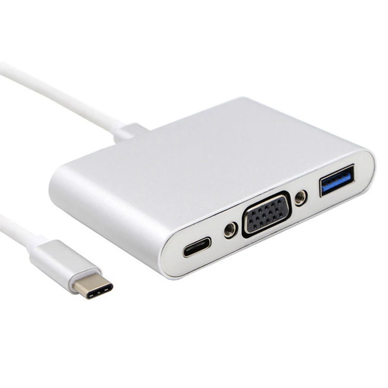 HD 1080P USB3.1 Type-C к VGA, преобразователь «Три в одном» Type-C в VGA, передача с внешним источником питания
HD 1080P USB3.1 Type-C к VGA, преобразователь «Три в одном» Type-C в VGA, передача с внешним источником питания