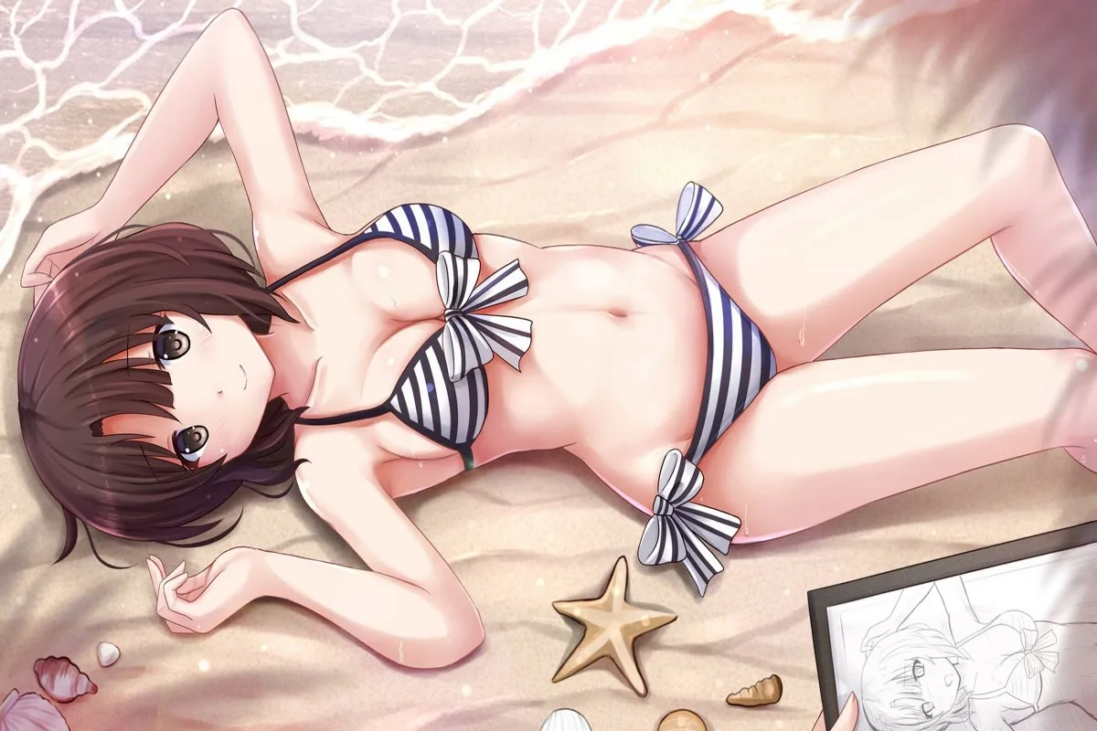 Тканевый плакат katou kazenokaze saenai бикини сексуальный heroine PSG005 печать на стене декор
