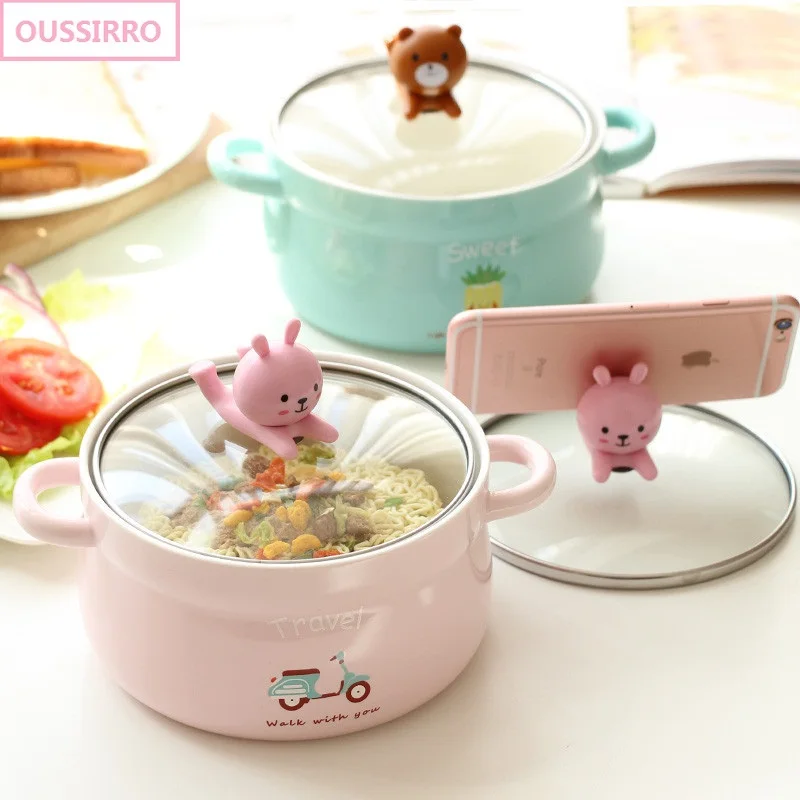 850ML Ceramic Bowl Cartoon Creative Instant Noodles Bowl With Lid Cute Student Job Bowl Soup Bowl
850ML Ceramic Bowl Cartoon Creative Instant Noodles Bowl With Lid Cute Student Job Bowl Soup Bowl
