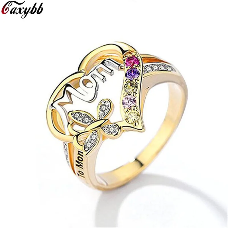 Mother's Day Gift Heart Rings Mom Gold Butterfly Rings for Women 2019 Fashion Gift Elegant Mother Jewelry
Mother's Day Gift Heart Rings Mom Gold Butterfly Rings for Women 2019 Fashion Gift Elegant Mother Jewelry
