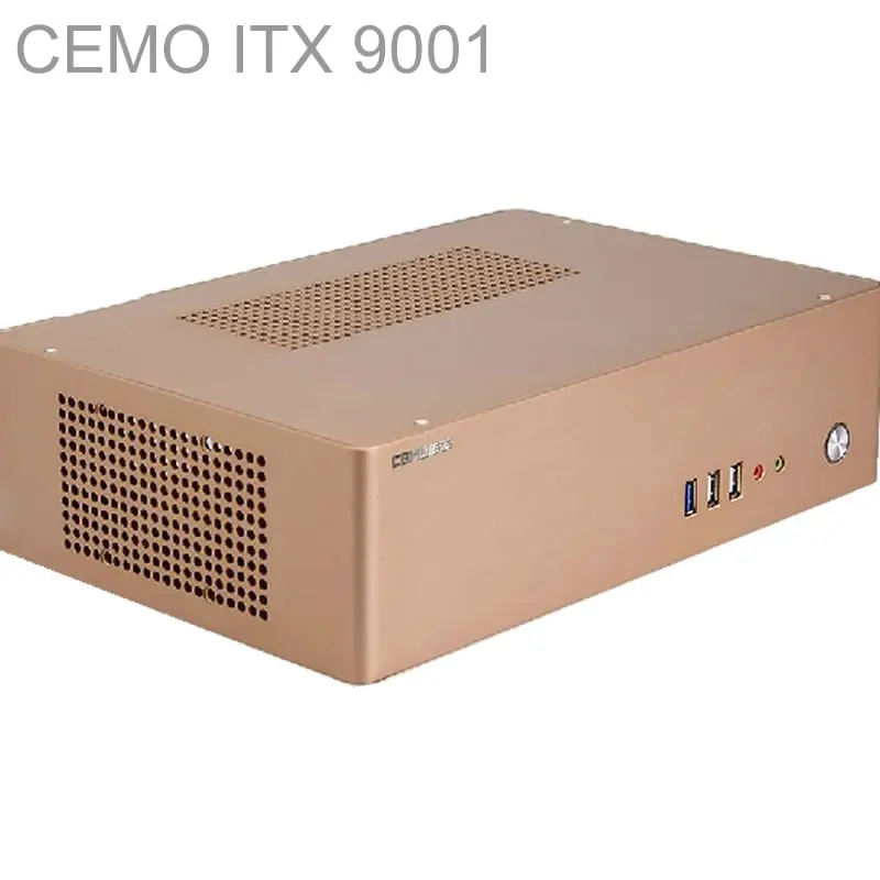Чехол HTPC ITX Mini с мощностью 200 Вт USB3.0 HDD 3 5 дюйма 2 слота PCI алюминиевый чехол для